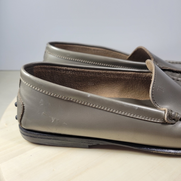 Tod’s Pewter Patent Leather Loafer Slip On Men’s Size 9.5 - Picture 11 of 14